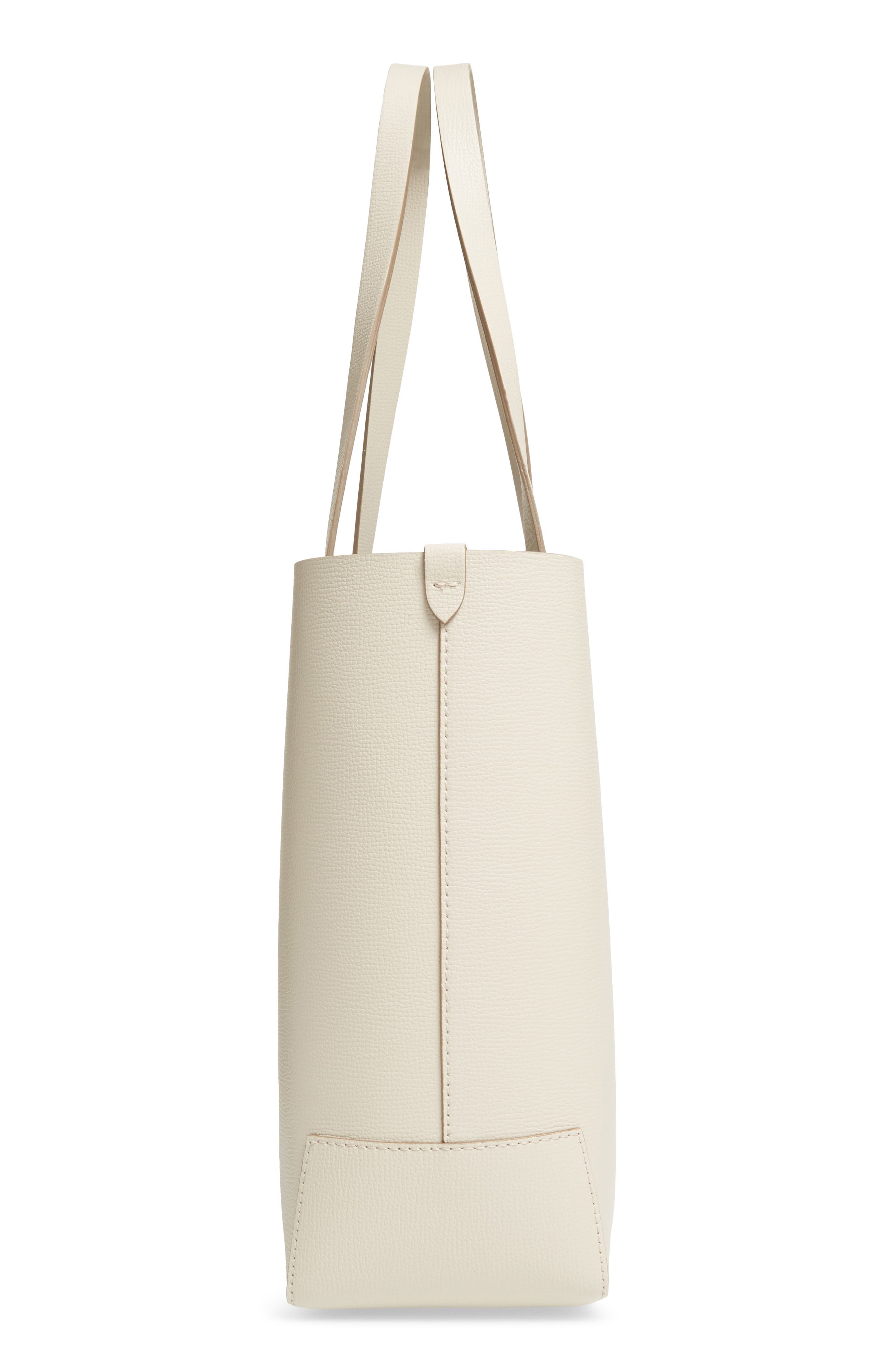 Embossed Monogram Leather Tote, Alternate, color, LIMESTONE