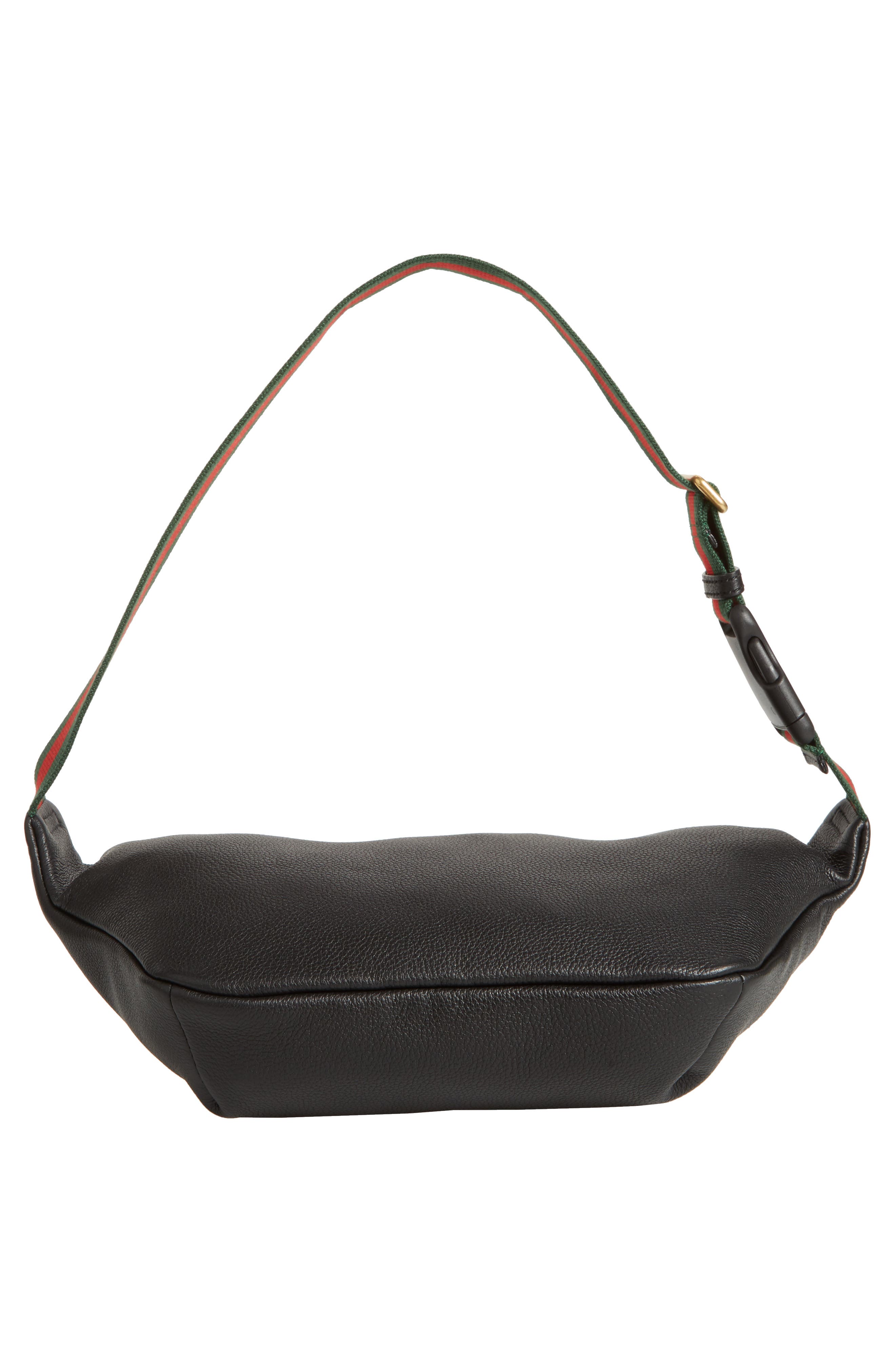 Gucci Logo Leather Belt Bag, Alternate, color, 