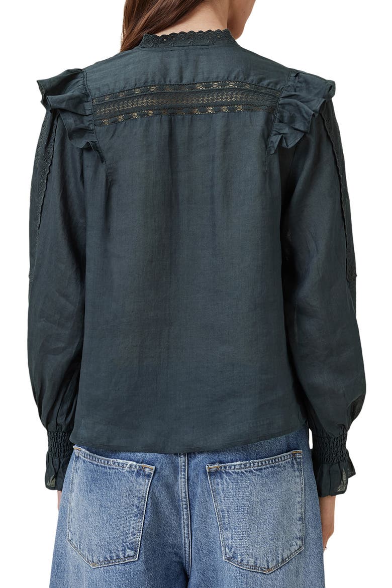 Heather Ruffle Top, Alternate, color, BLUEBERRY BLUE