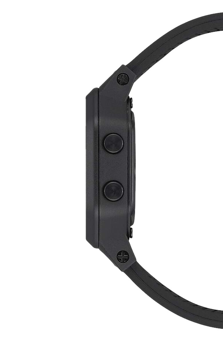 Nixon Siren Digital Recycled Plastic Strap Watch, 36mm, Alternate, color, Black