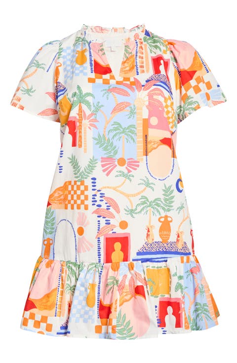 Petrolia Print Minidress (Plus)