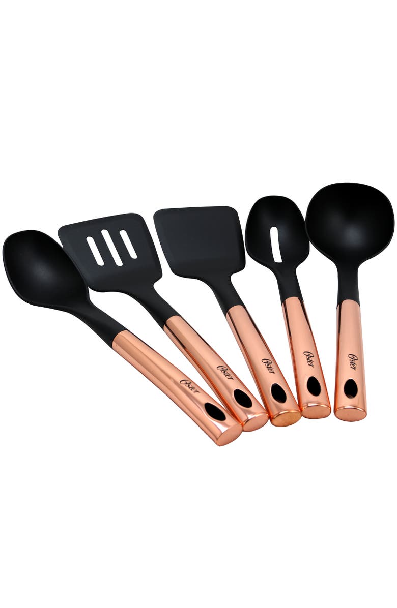OSTER Kitchen Bliss Kitchen Tools Set with Rose Gold Handle, Set of 5, Main, color, Copper