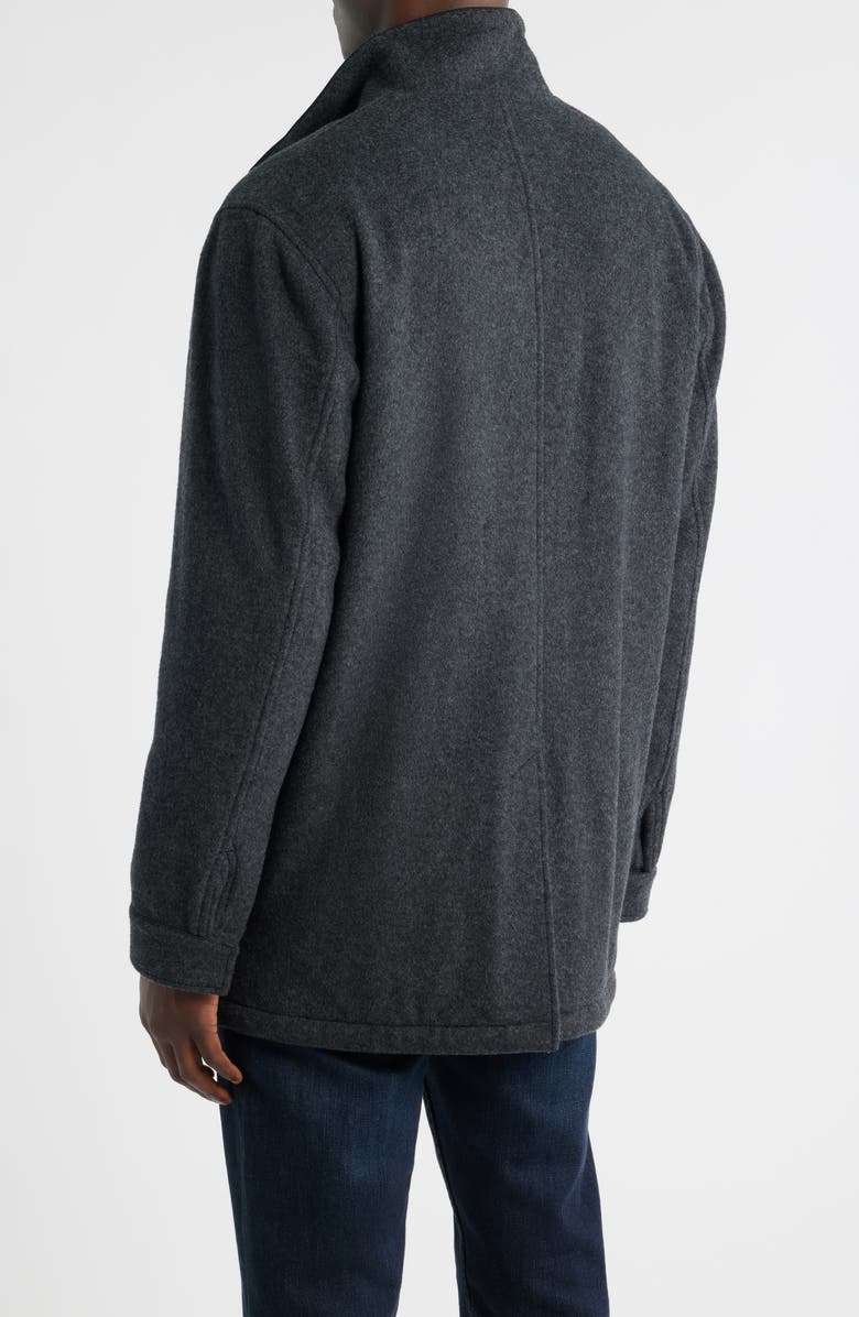 Peter Millar Crown Wool City Coat, Alternate, color, Iron