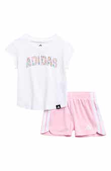 adidas Kids' Logo Graphic T-Shirt & Shorts Set