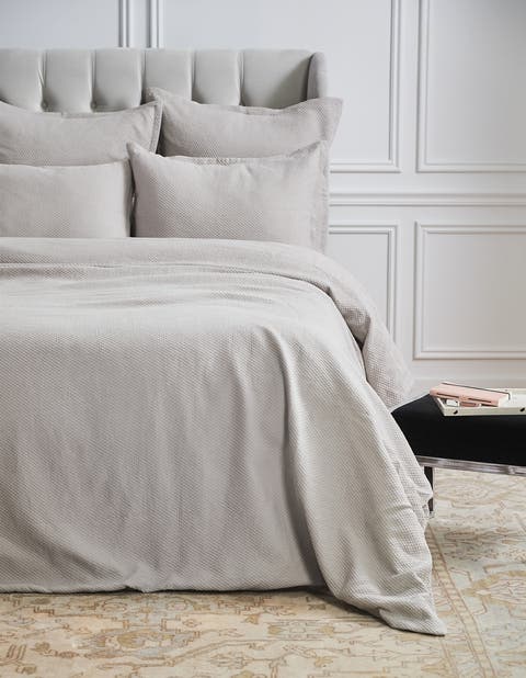 Diamond Pearl Grey King Duvet
