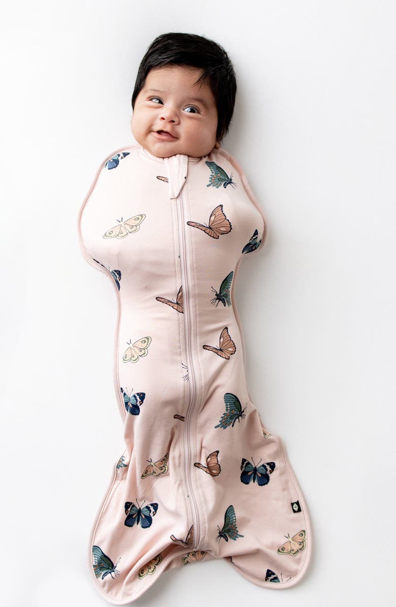 Kyte BABY Butterfly 0.5 TOG Swaddle Bag, Alternate, color, Blush Butterfly