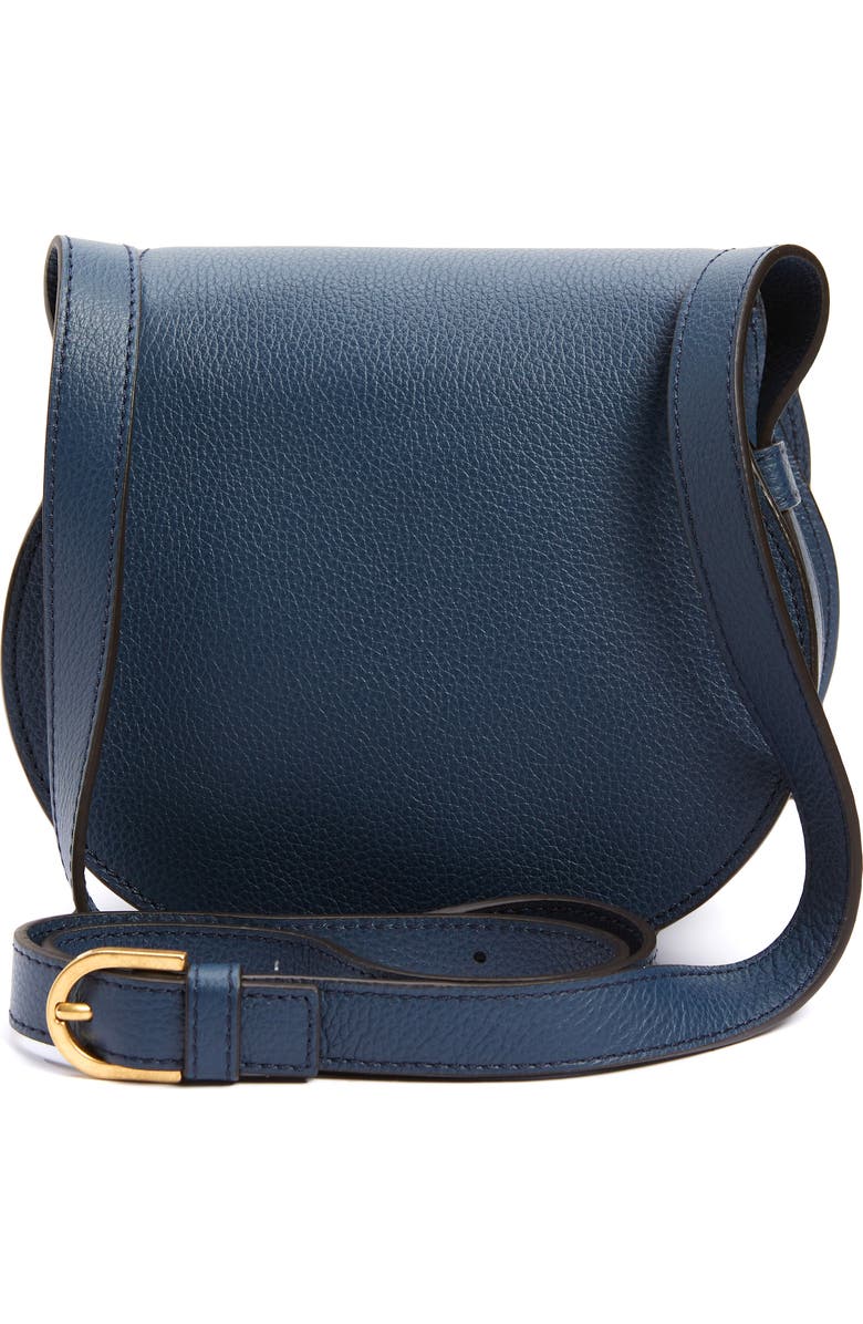 Chloé Small Marcie Leather Crossbody Bag, Alternate, color, Navy