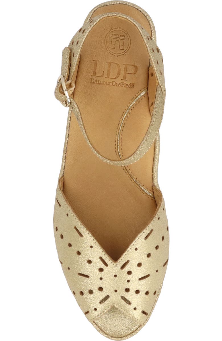 L'Amour des Pieds Brenn Ankle Strap Sandal, Alternate, color, Gold