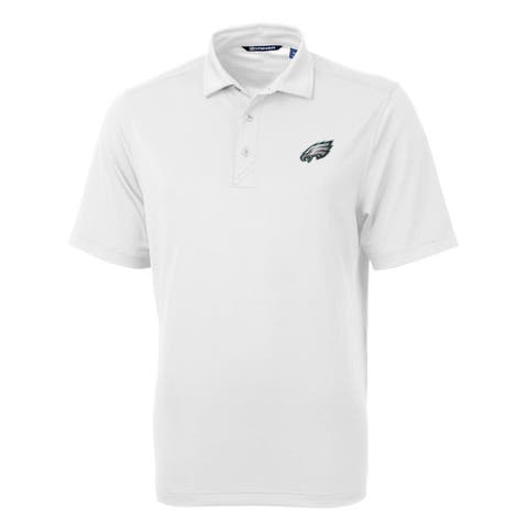 Men's Cutter & Buck White Philadelphia Eagles Virtue Eco Pique Recycled Polo