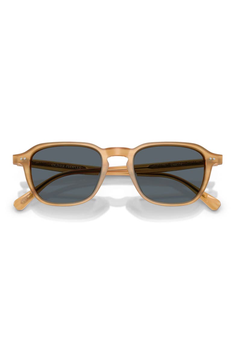 Emryn 50mm Pillow Sunglasses, Alternate, color, SEMI-MATTE GOLDWOOD / BLUE
