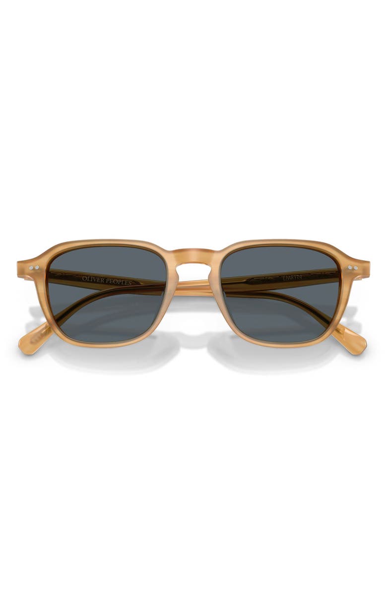 Oliver Peoples Emryn 50mm Pillow Sunglasses, Alternate, color, Semi-Matte Goldwood / Blue