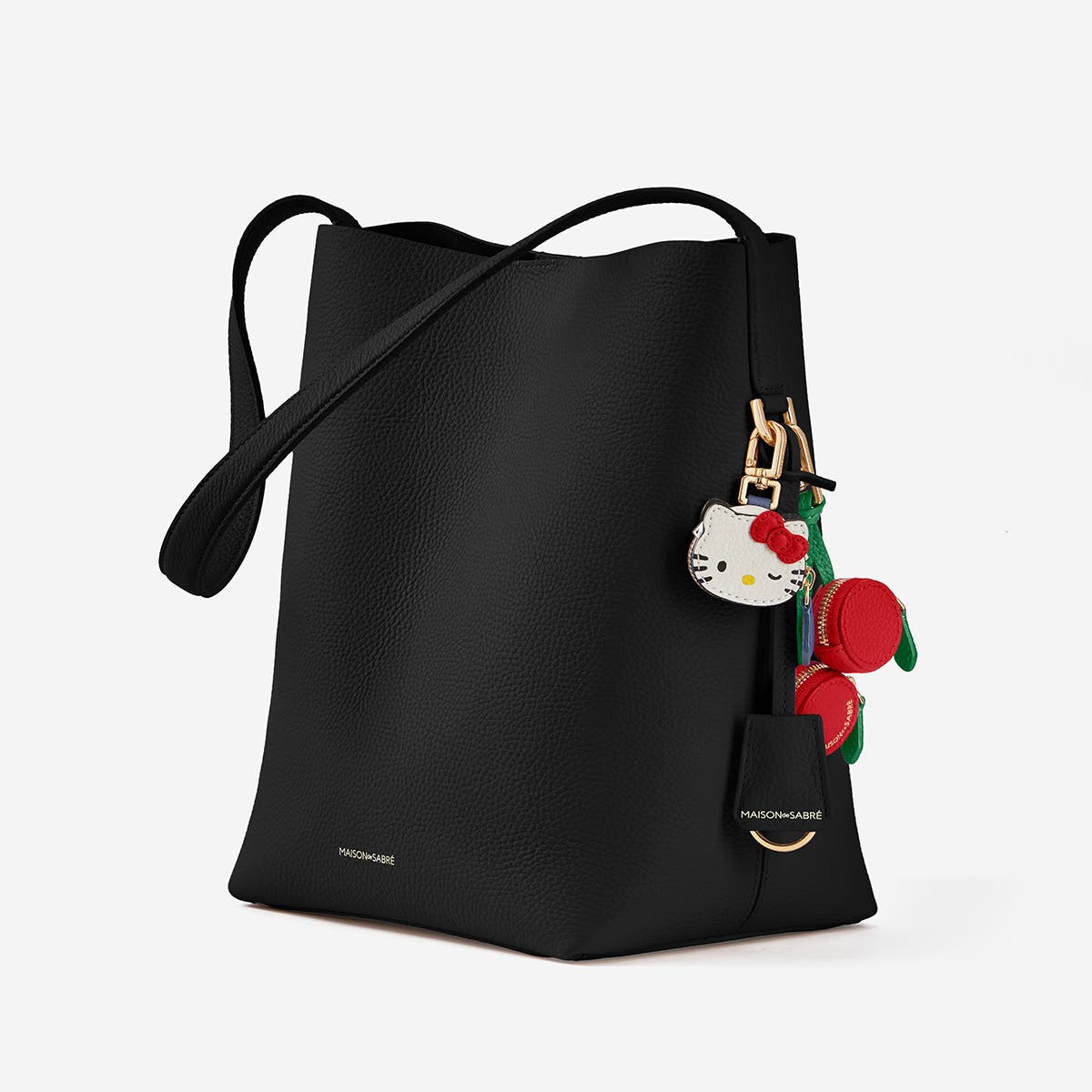 MAISON de SABRÉ The Bucket Soft Tote, Alternate, color, Rouge Noir