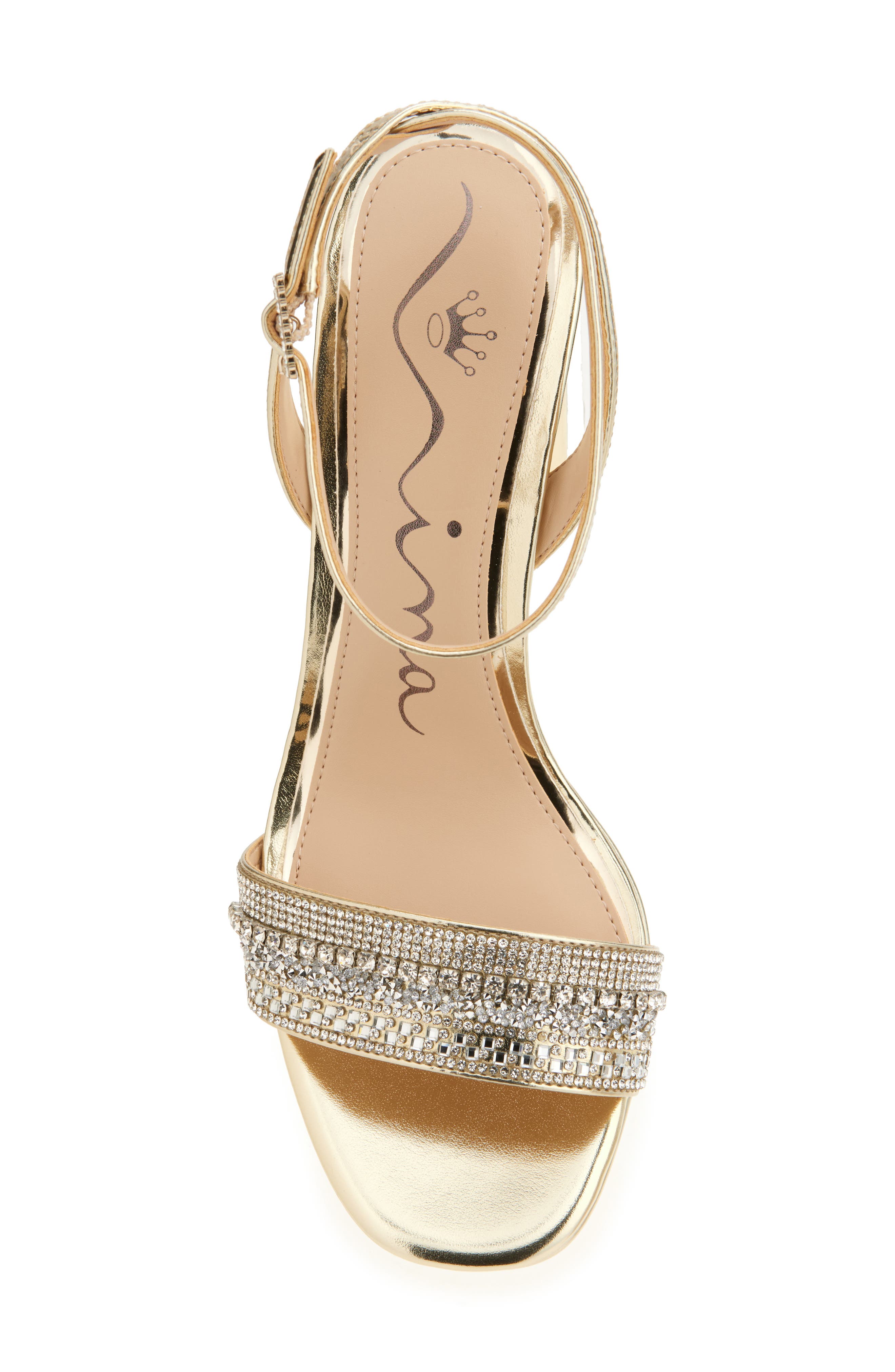 Sofina Ankle Strap Platform Sandal, Alternate, color, PLATINO