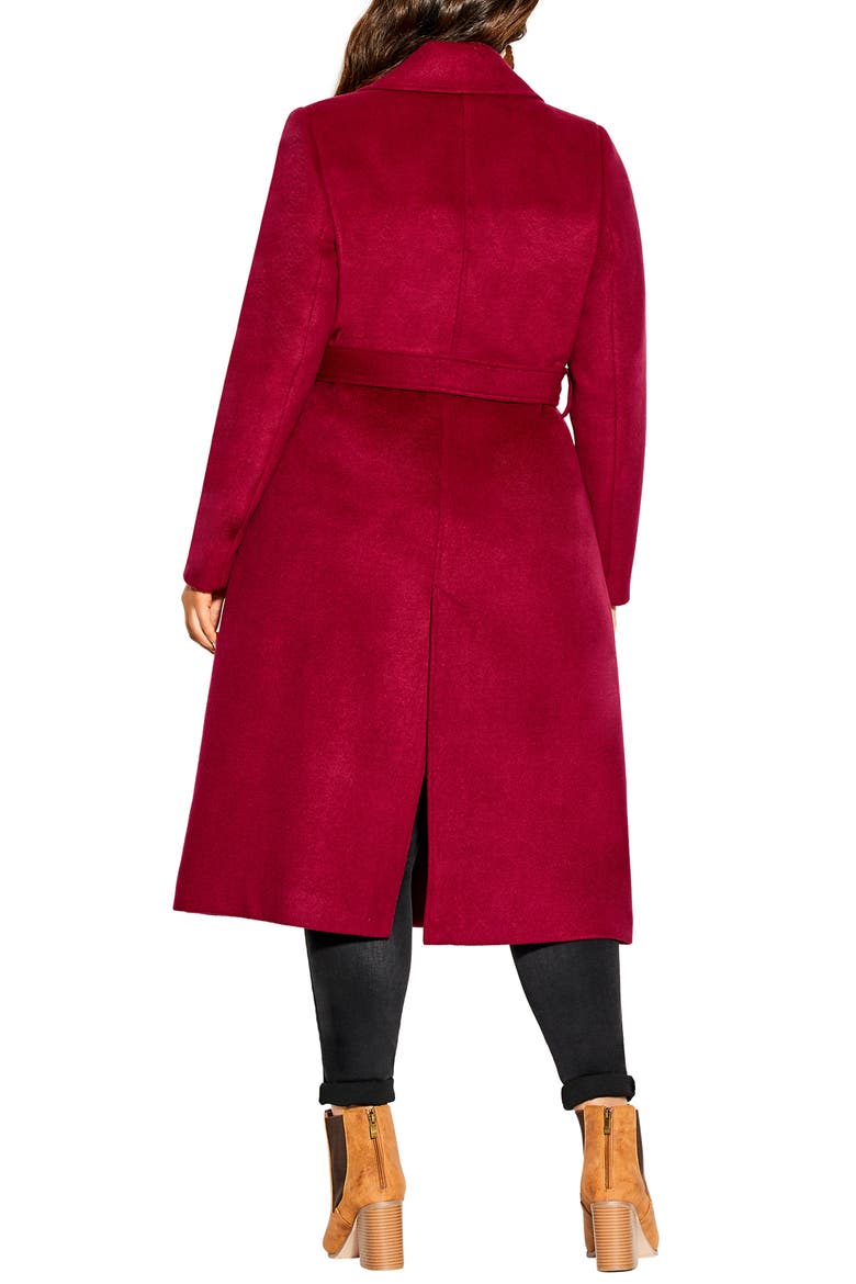 Money Maker Coat, Alternate, color, CERISE