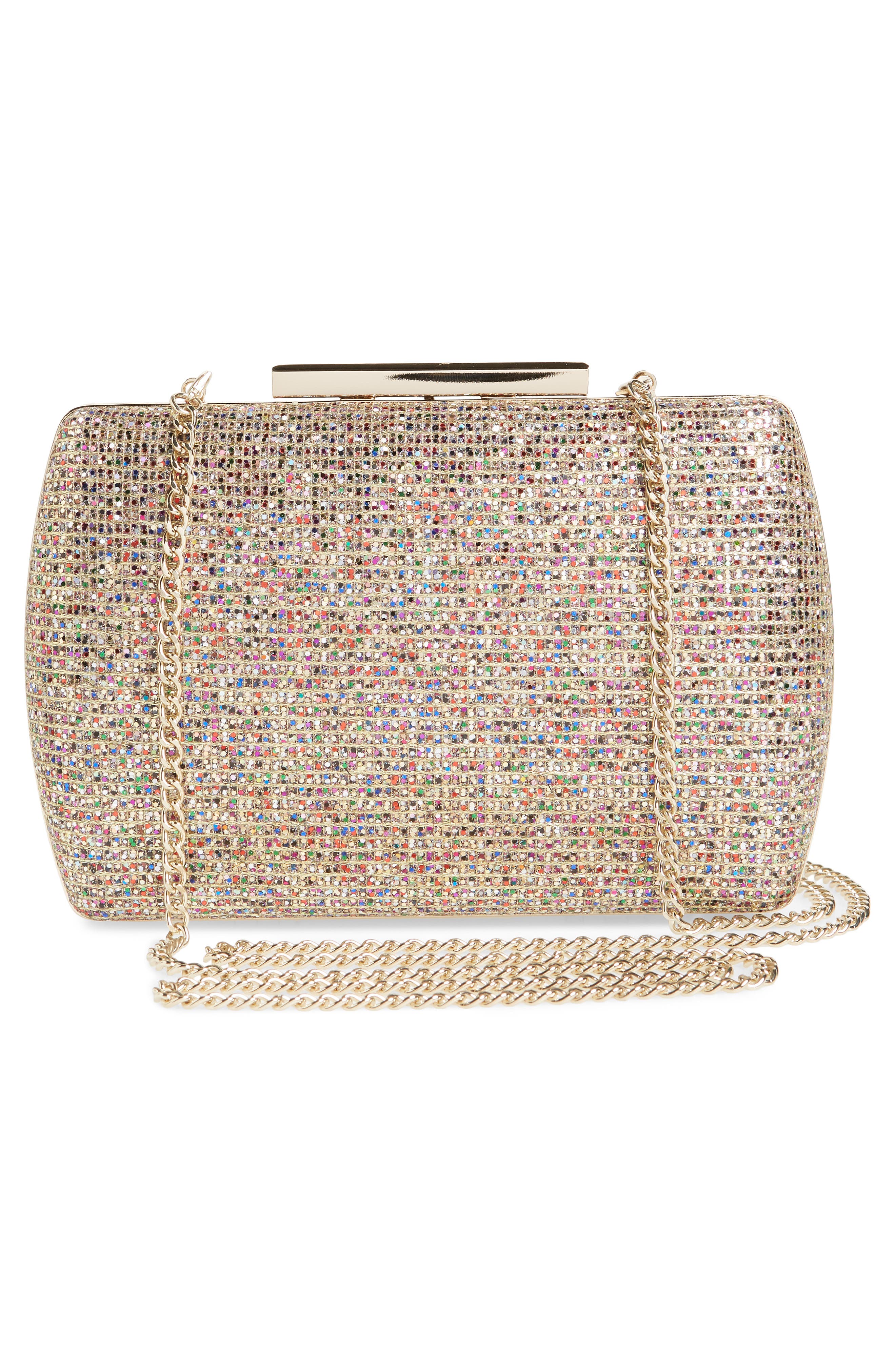 Glitter Minaudière, Alternate, color, GOLD MULTI