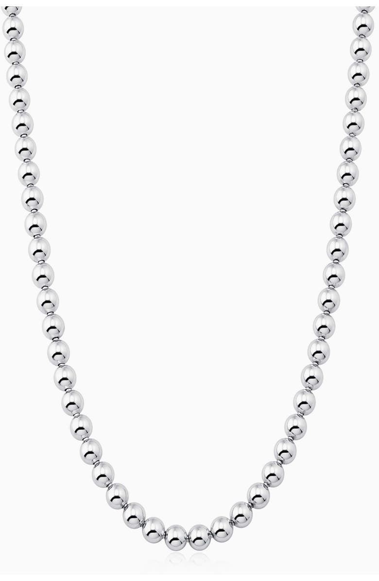 Oradina Sterling Silver Baller Bead Necklace, Main, color, Sterling Silver