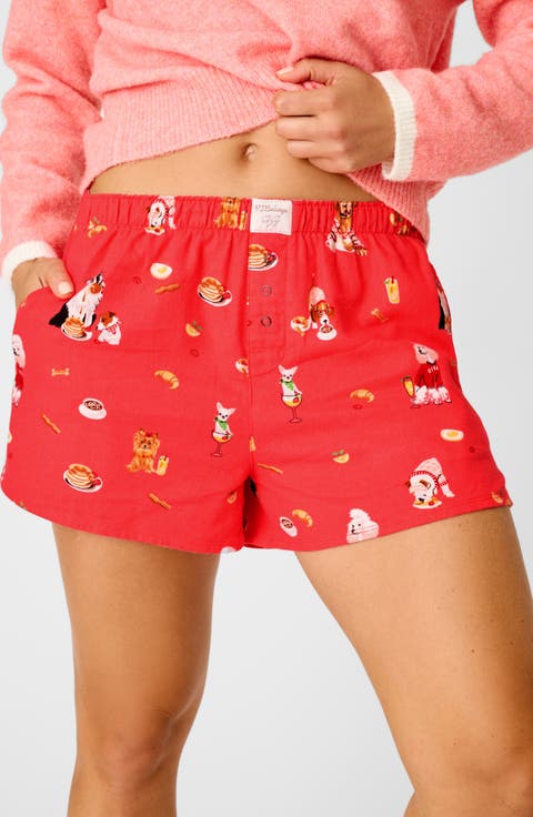 Cotton Flannel Sleep Shorts