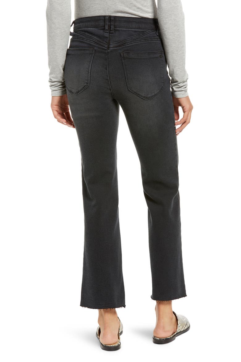 Bennett Skyrise Raw Hem High Waist Stretch Bootcut Jeans, Alternate, color, WASHED BLACK