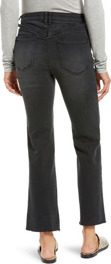 'Ab'Solution Skyrise Raw Hem High Waist Stretch Bootcut Jeans