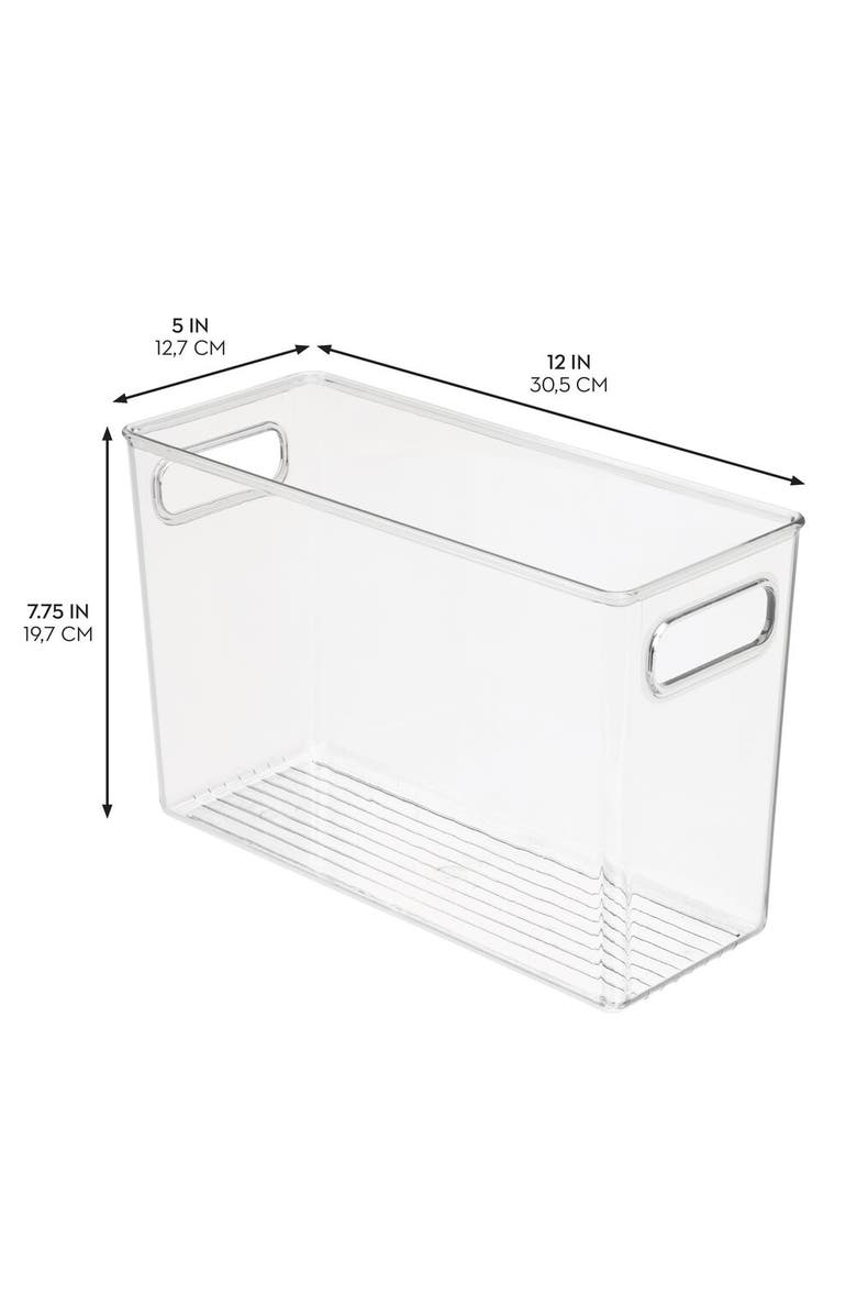 iDesign Storage Bins with Handles - Organize Kitchen, Bathroom, or Home Office - Set of 8 - Clear, Alternate, color, Clear