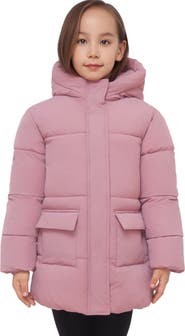 Rokka&Rolla Kids' Madison Longline Hooded Puffer Jacket