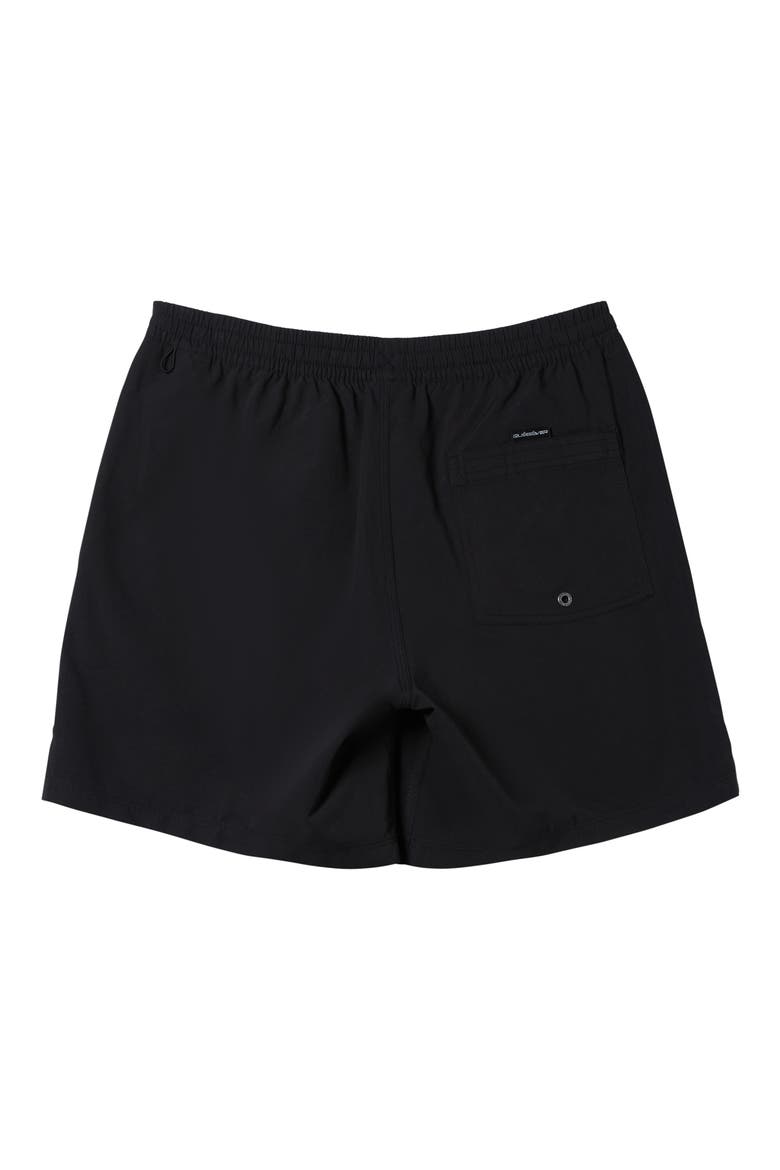 Everyday Solid Volley Swim Trunks, Alternate, color, BLACK