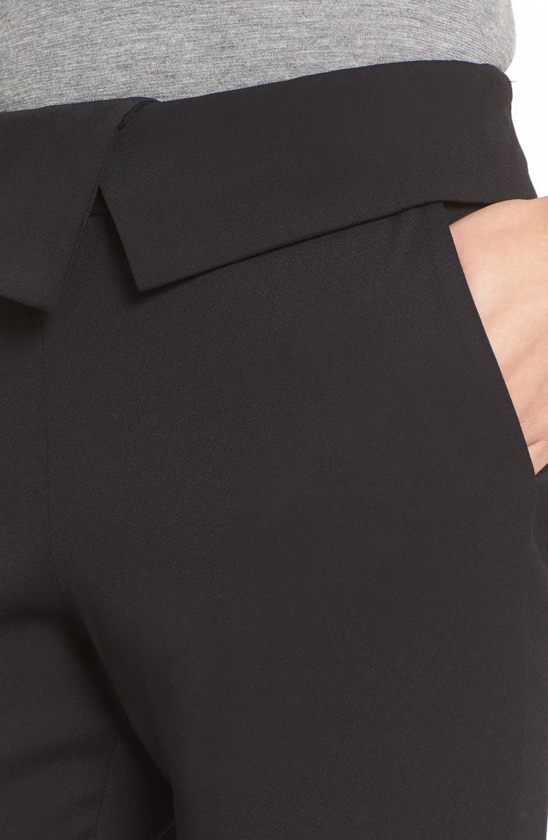 Veronica Beard 'Delray' Foldover Trousers, Alternate, color, 