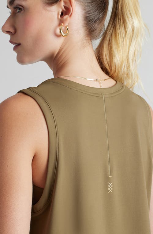 Shop Rhone Serene Crop Performance Tank In Brown Leaf