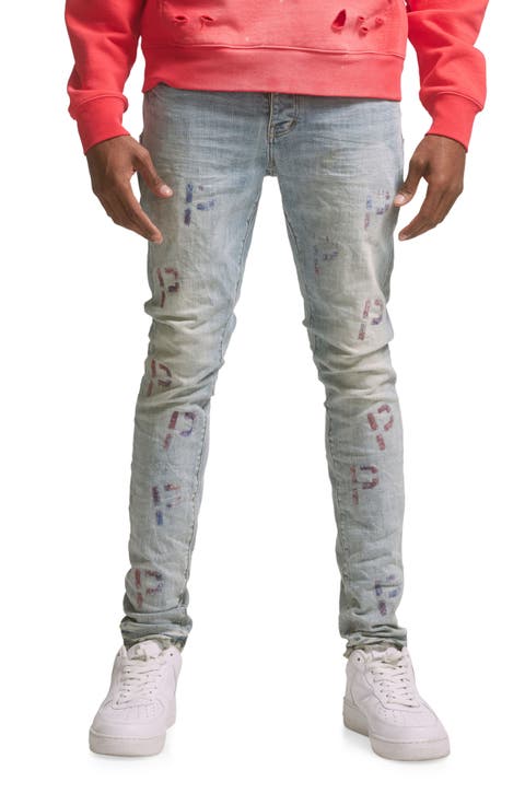 Embroidered Needlepunch Skinny Jeans