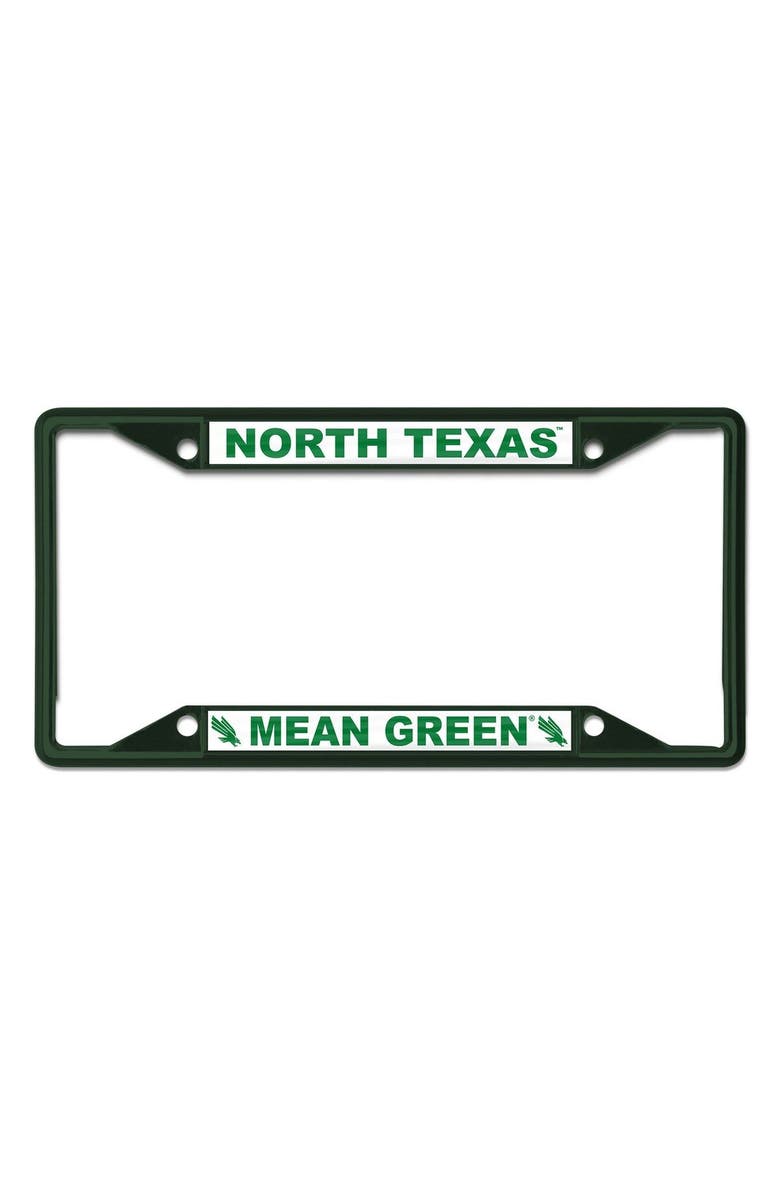 WINCRAFT North Texas Mean Green Chrome Color License Plate Frame, Main, color,