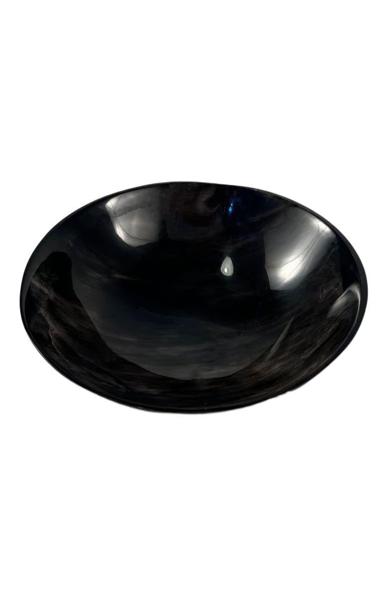Maadili Collective Round Horn Bowl, Alternate, color, Black