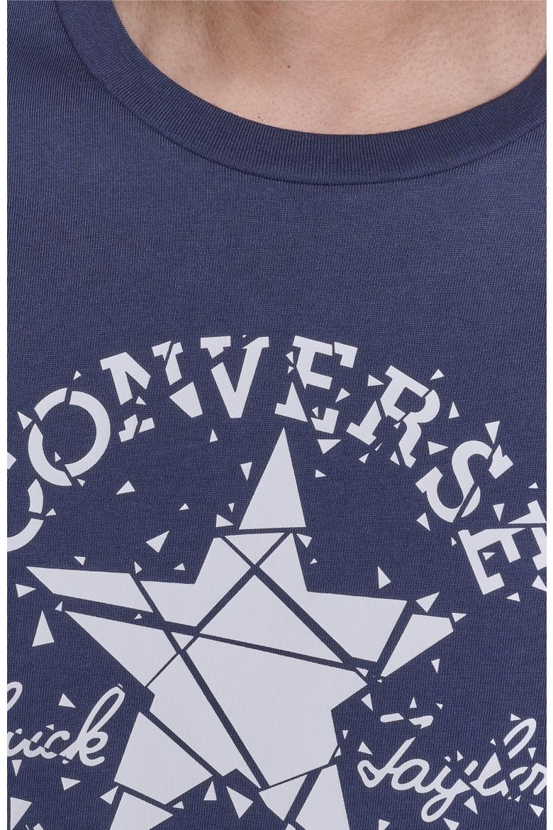 Broken Glass T-Shirt, Alternate, color, CONVERSE NAVY
