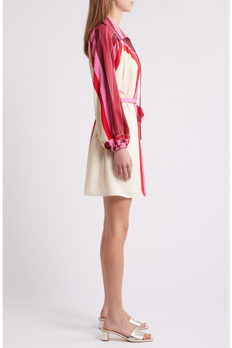 Elisa Long Sleeve Minidress, Alternate, color, RED MULTI