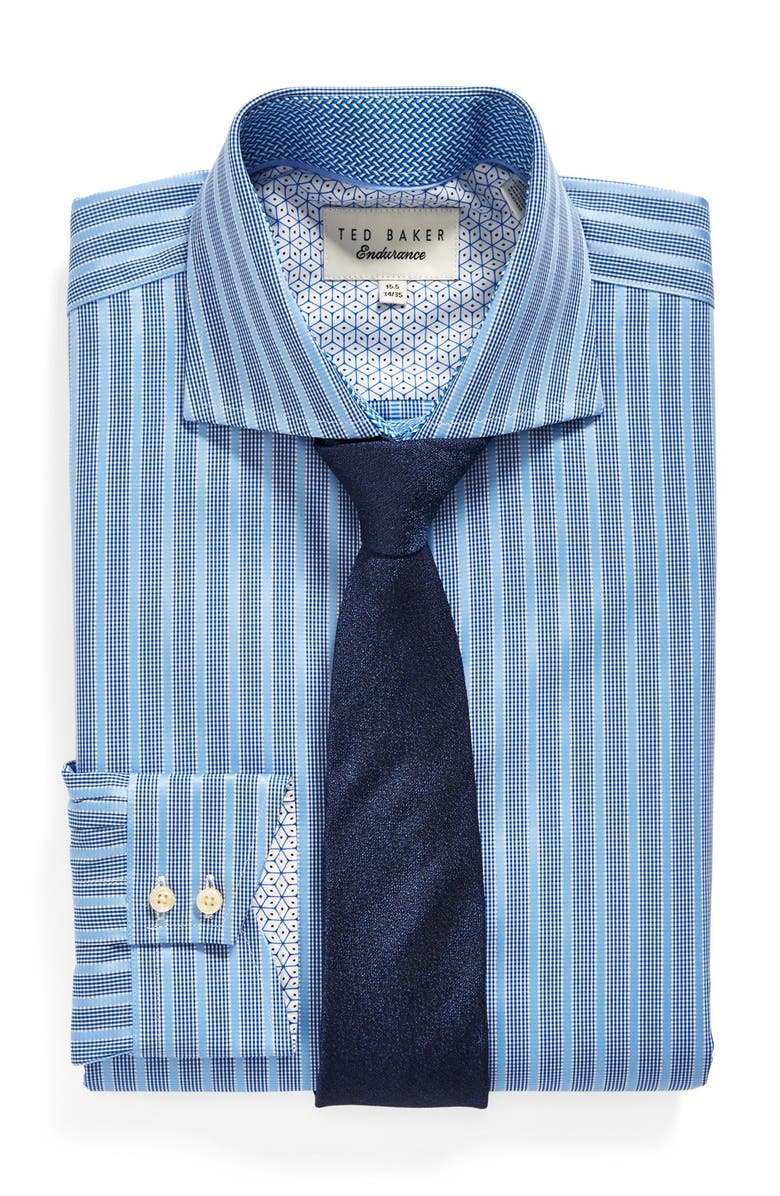 Ted Baker London 'Maccy' Trim Fit Stripe Dress Shirt, Alternate, color,