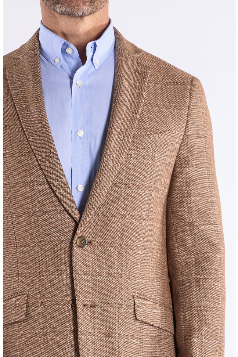 Windowpane Knit Sport Coat, Alternate, color, TAN