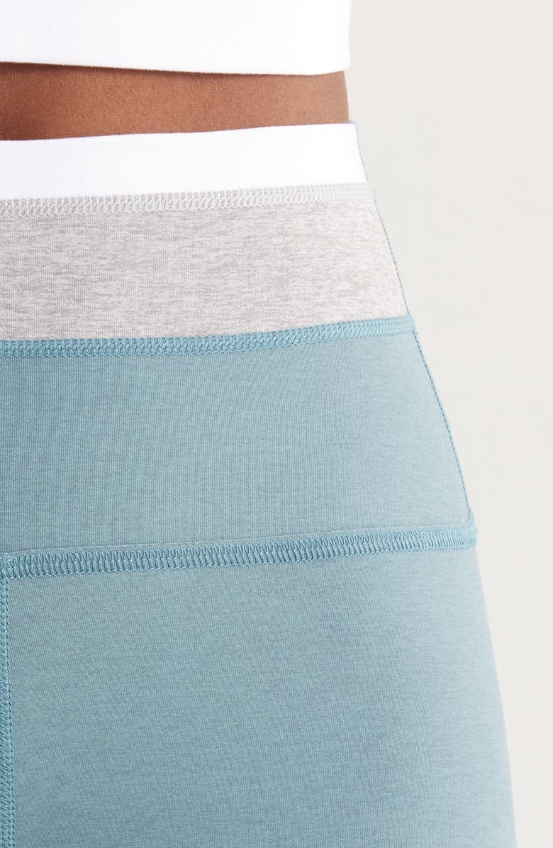 Beyond Yoga Space Dye Horizon Colorblock Ankle Leggings, Alternate, color, Storm Tri-Color Heather