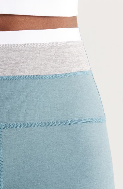 Beyond Yoga Space Dye Horizon Colorblock Ankle Leggings In Blue