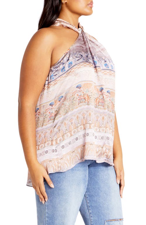 City Chic Nile Print Sleeveless Top In Multi