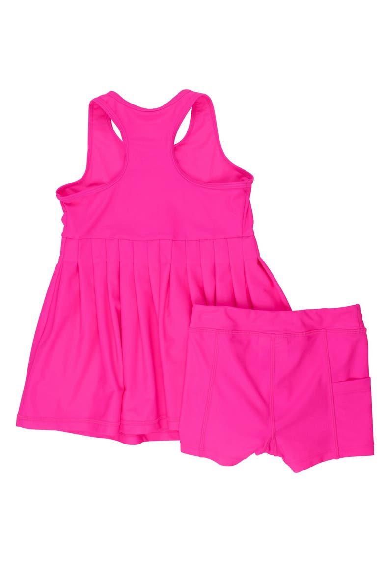 Girls UPF50+ Active Dress & Bike Short Set, Alternate, color, Neon Magenta