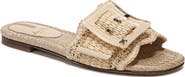 Sam Edelman Bambi Raffia Buckle Slide Sandal