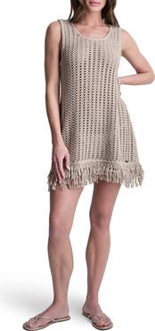 DKNY Open Stitch Cover Up Tank Dress