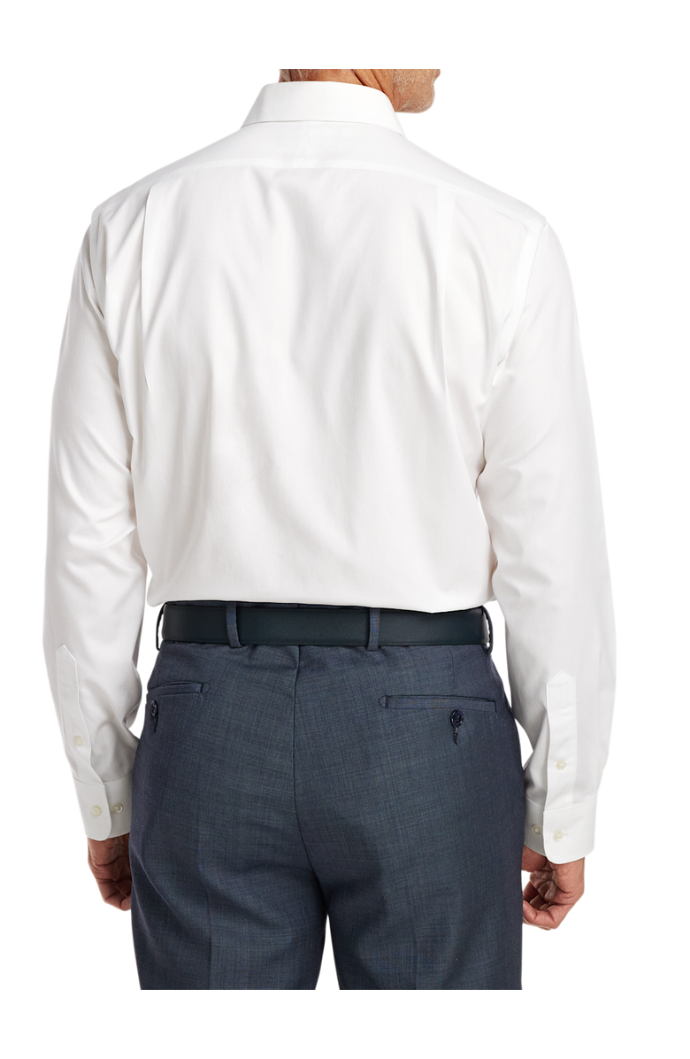 Paul Fredrick Non-iron Cotton Pinpoint Solid Spread Collar Dress Shirt, Alternate, color, White