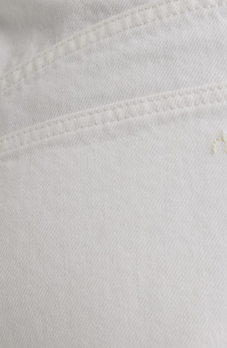 rag & bone Kaia High Waist Relaxed Fit Denim Shorts, Alternate, color, White