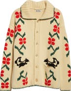 Bode Pirate Ship Virgin Wool Cardigan