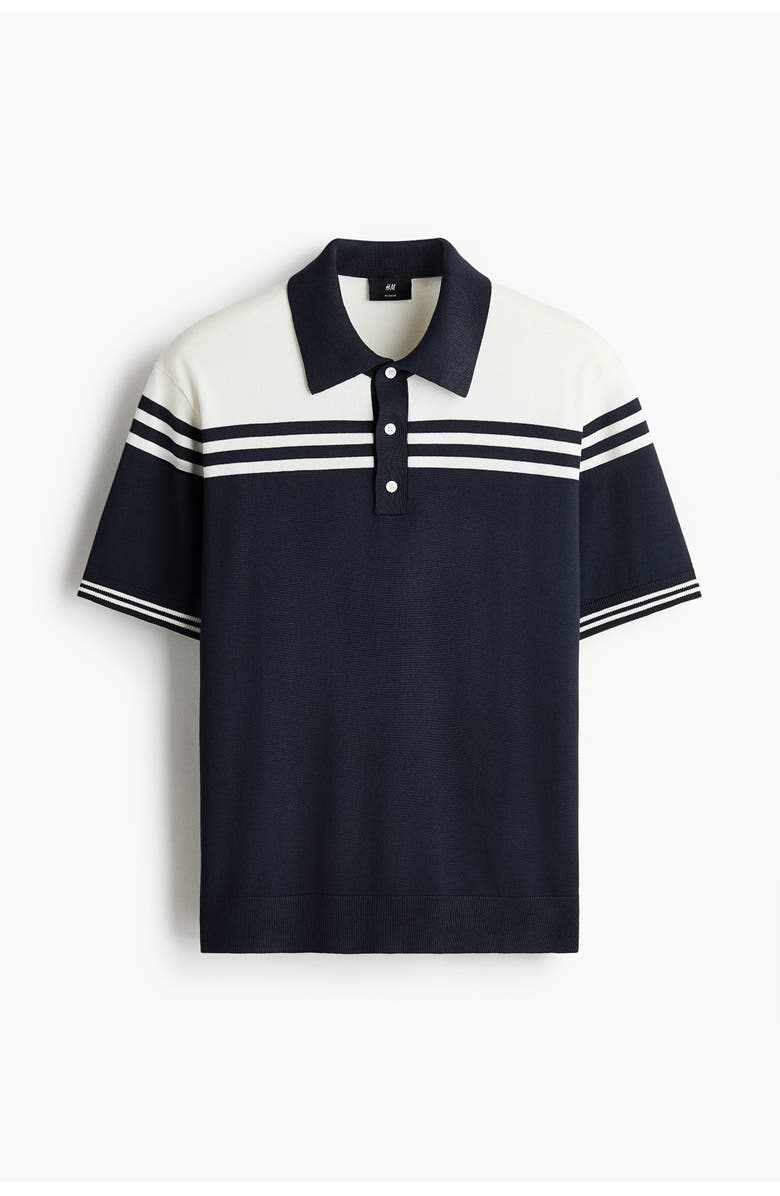 H&M Regular Fit Polo Shirt, Main, color, Dark Blue