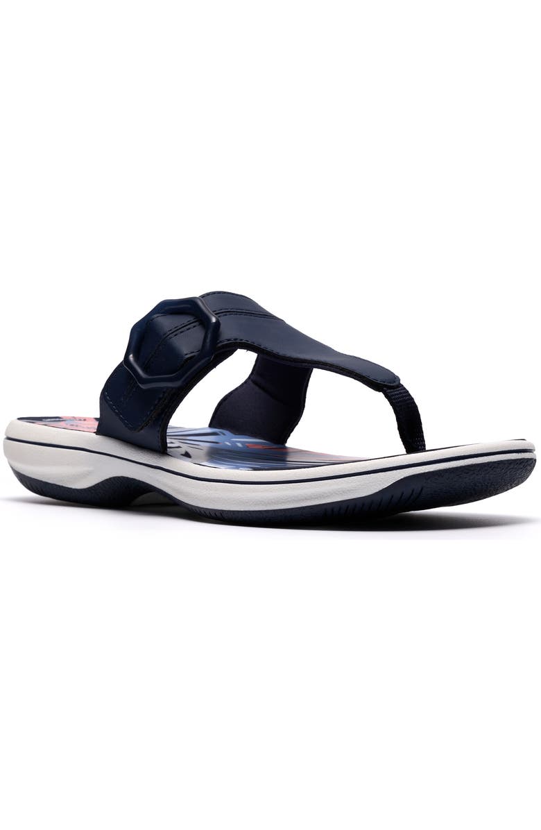 Clarks<sup>®</sup> Breeze Cove Flip Flop, Main, color, Navy