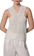 Donna Karan New York Metallic Open Stitch Sweater Tank