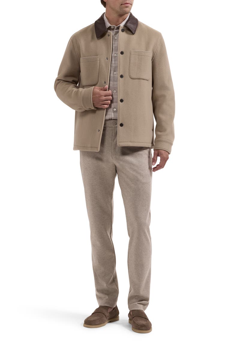 Wool & Cashmere Hybrid Shirt Jacket, Alternate, color, TAUPE