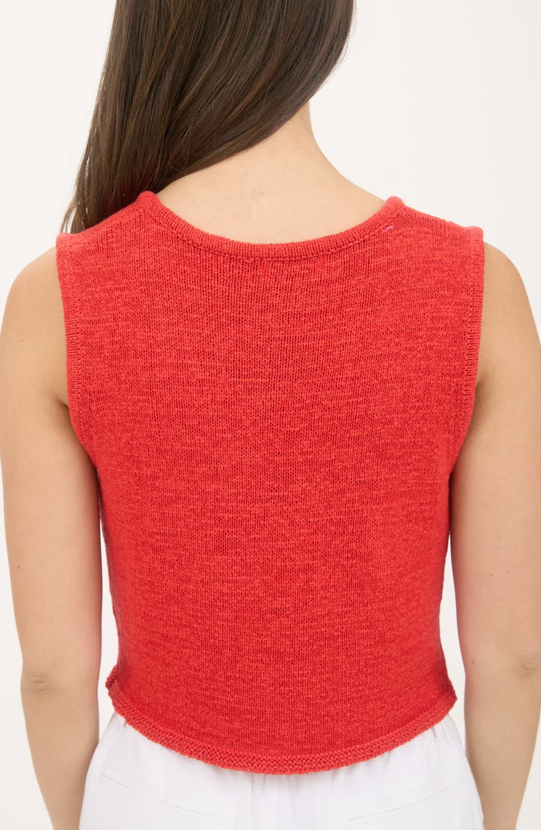 Blu Pepper Front Tie Cardigan Vest, Alternate, color, Red