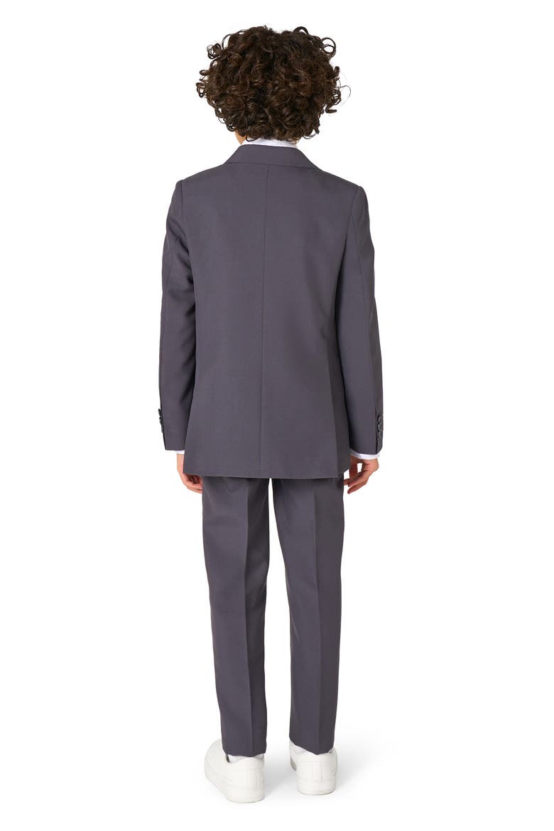 Kids' Charcool Two-Piece Suit & Tie Set, Alternate, color, GREY